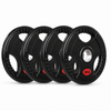 FITNESS MASTER 5KG Rubber Olympic Weight Plates 4 Pack Home Gym Barbell
