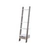 Sarantino Mira 5-Tier Ladder Shelf - White and Grey Oak