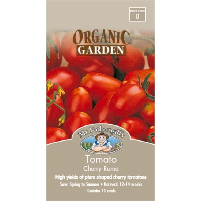 Mr Fothergill's Tomato Cherry Roma Organic Seeds