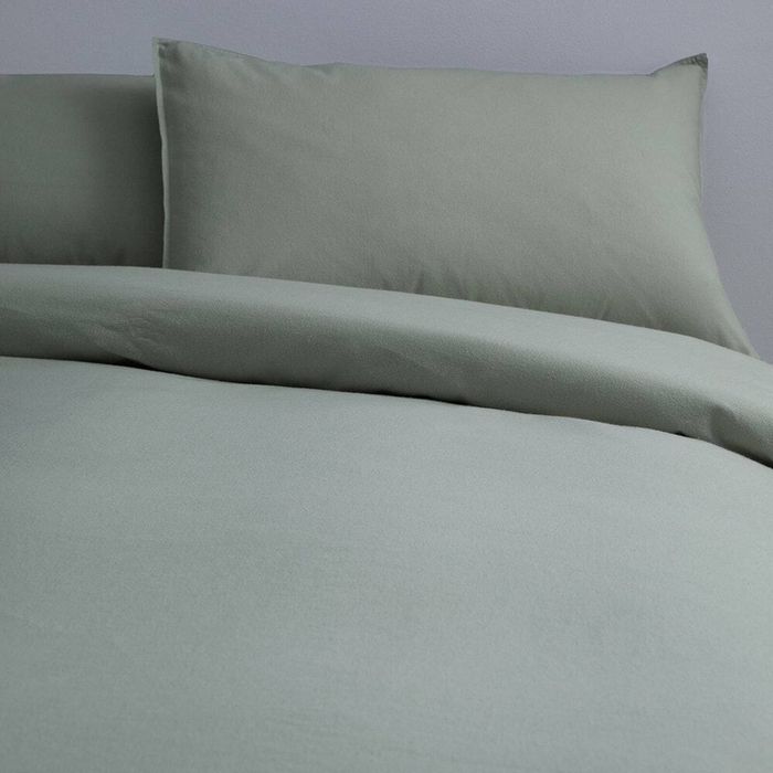 Canningvale Queen Cozi Cotton Quilt Cover w/ Pillowcase Set Mineral Green
