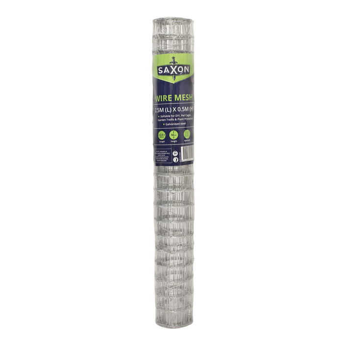 Saxon 0.5 x 2.5m 25 x 25mm Wire Mesh