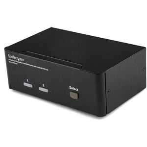 StarTech.com 2 Port Dual DisplayPort USB KVM Switch with Audio - 2 Computer(s) - 1 Local User(s) - WQUXGA
