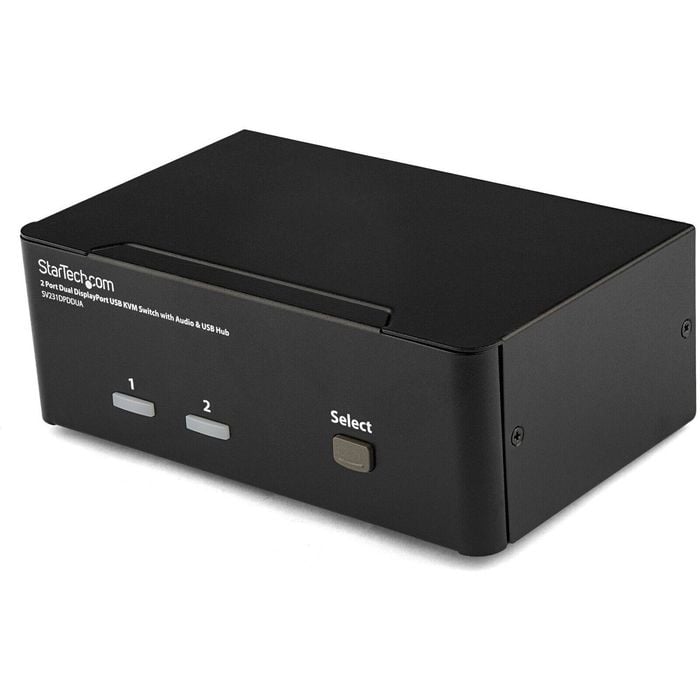 StarTech.com 2 Port Dual DisplayPort USB KVM Switch with Audio - 2 Computer(s) - 1 Local User(s) - WQUXGA