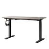 Oikiture 140cm Electric Standing Desk Dual Motor Grey-Oak Desktop