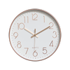 Modern Wall Clock Silent Battery Operated in Rose Gold