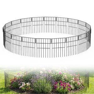 Advwin Garden Fence DIY Decorative Metal Panels Flower Bed Pet Barrier Border 33x44cm