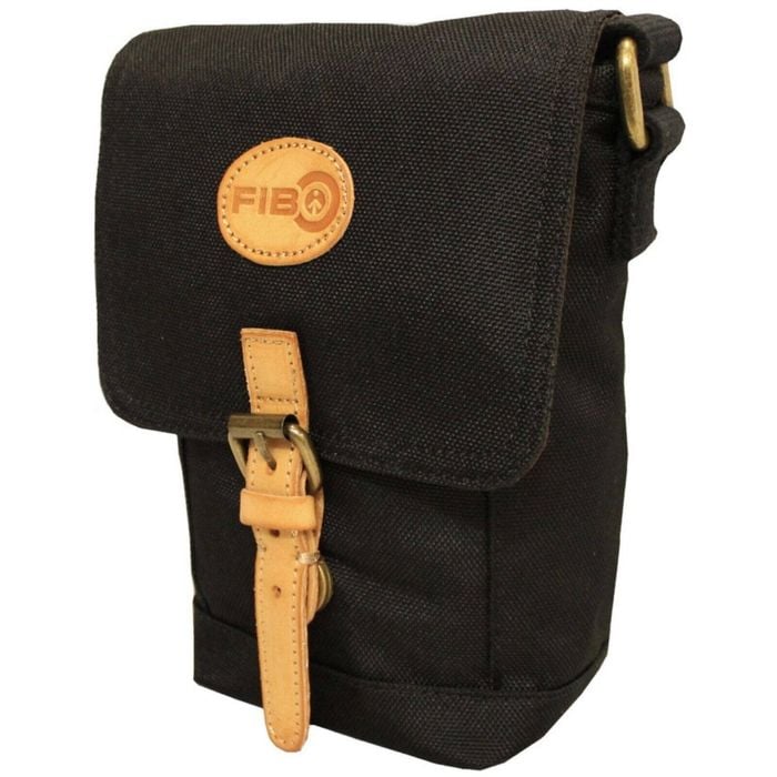 FIB Water Resistant Small Shoulder Canvas  w Adjustable Shoulder Strap Black