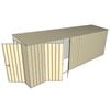 Build-A-Shed 1.2 x 6.0 x 2.0m Tunnel Shed Tunnel Hinged Door with Double Hinged Doors - Cream