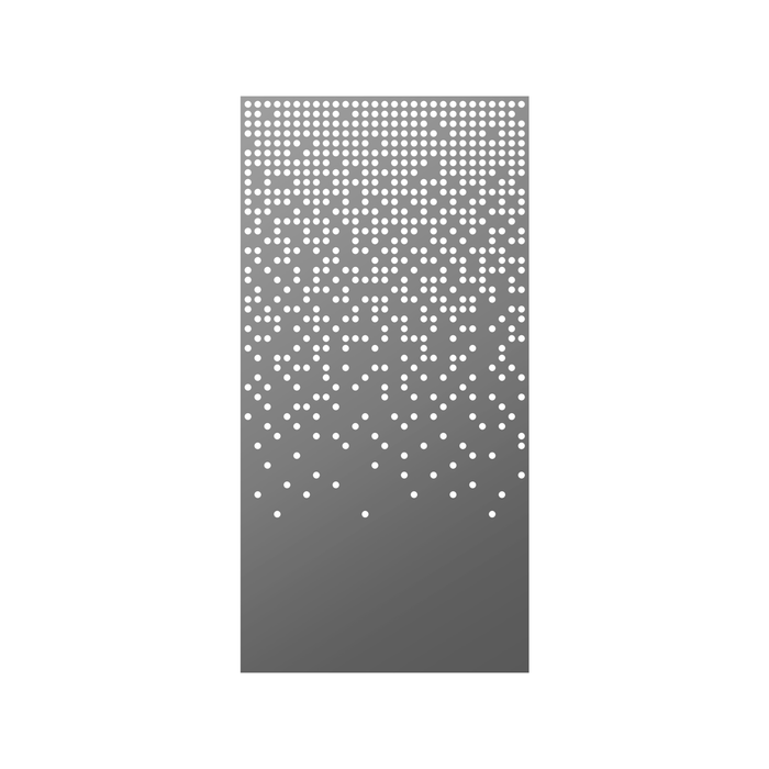 Walpix 1800 x 900 x 0.95mm Perforated Pre-Painted Metal Decorative Screen Flat Profile Snowflakes - Basalt - 0.95mm Basalt