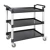 Vogue Mobile Trolley Polypropylene Large 1020x500x960mm Commercial Kitchen Storage Utility Cart