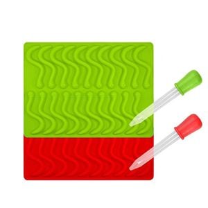 Catzon 2 Pcs Worm Ice Cube Molds with Bonus Dropper for Gummy Cookie-A