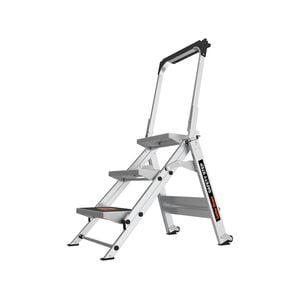 Little Giant 150kg Aluminium Safety Step 3 with Bar Single Side Stepladder
