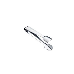 BarCraft 16cm Stainless Steel Ice Serving Tongs - Silver