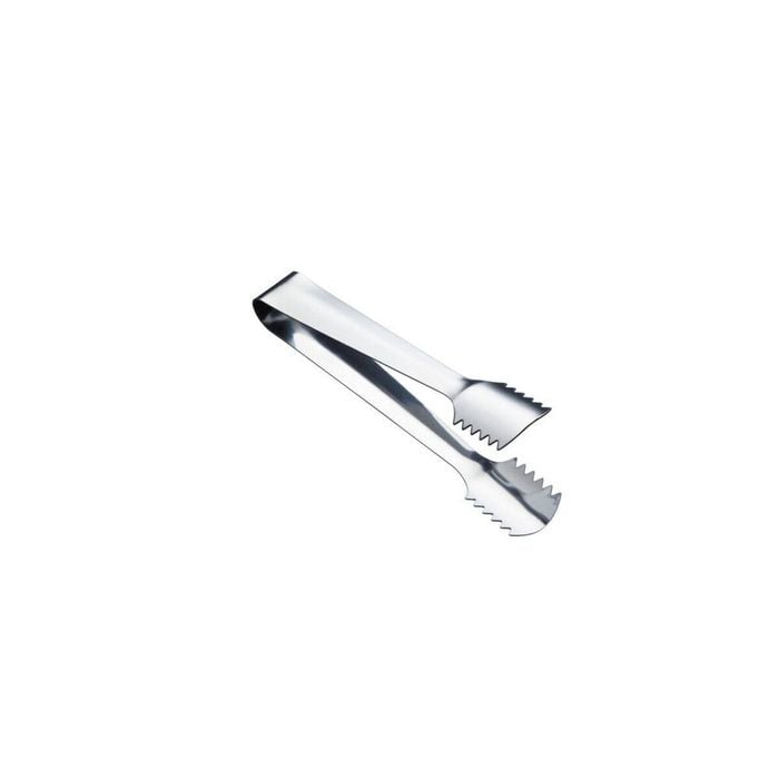 BarCraft 16cm Stainless Steel Ice Serving Tongs - Silver