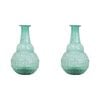 2PK LVD Bud Vase Bubble Glass Home/Lounge Decor Large Green Velvet