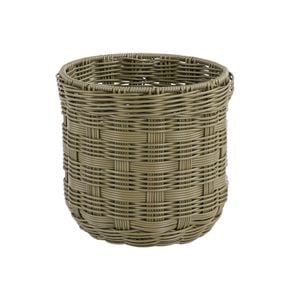 Astin Sinclair 230 x 220mm Burn Olive Poly Rattan Checked Basket Planter Small
