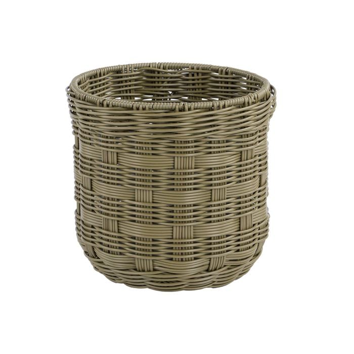 Astin Sinclair 230 x 220mm Burn Olive Poly Rattan Checked Basket Planter Small