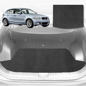 6D Diamond Car Boot Mat for BMW 1 Series 5-Door Hatch (E87)2004-2013-Cargo Mat-Black-Outback GT