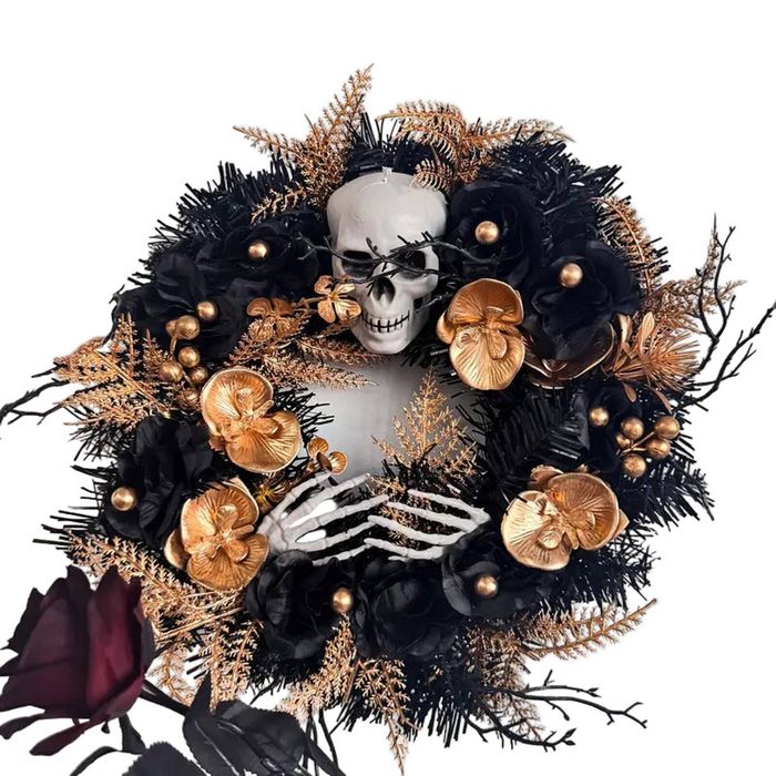 Lifebay Gothic Halloween Wreath Door Hanging Decoration