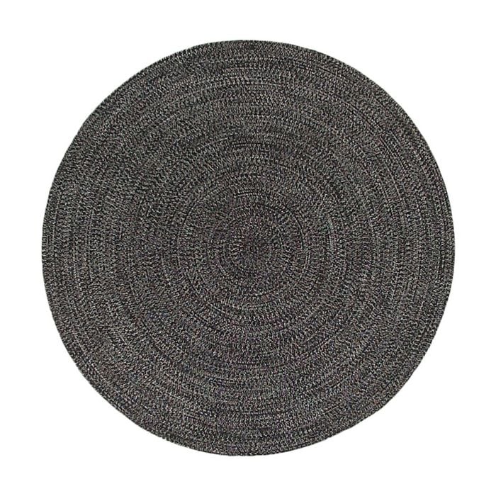 Colorscope seasons stripe contemporary indoor outdoor rug charcoal 240x240cm