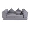 Costway 8pcs Kids Modular Play Sofa Convertible Couch Set Grey