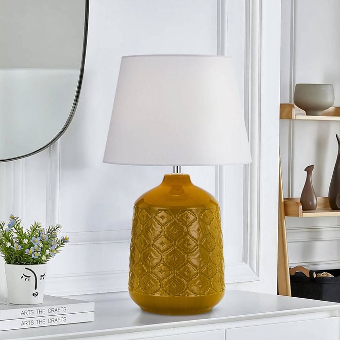 Telbix Butterscotch/White Baci Table Lamp