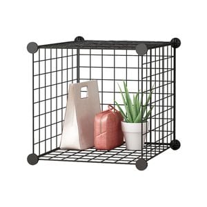 SOGA Black Single Cube Shelf