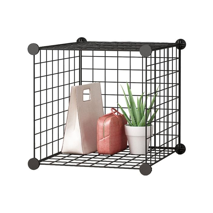 SOGA Black Single Cube Shelf