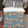 3D Cartoon Fox Blue Quilt Cover Set Bedding Set Pillowcases 23