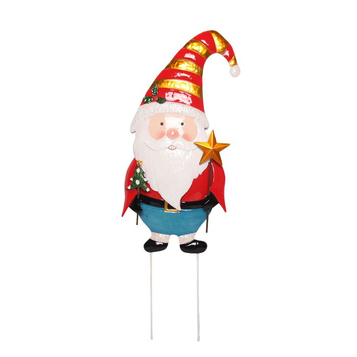 68cm Festive Santa Gnome Outdoor Stake Decoration