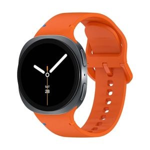 Samsung Galaxy Watch 8 40mm/44mm/Classic 46mm Soft Silicone Loop Watch Band Strap (Orange)