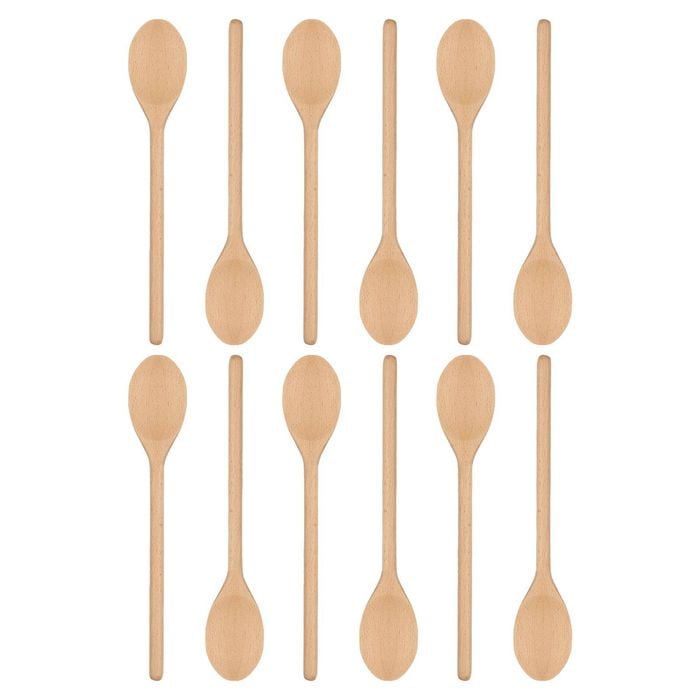 Argon Tableware Wooden Cooking Spoons - 30cm - Pack of 12
