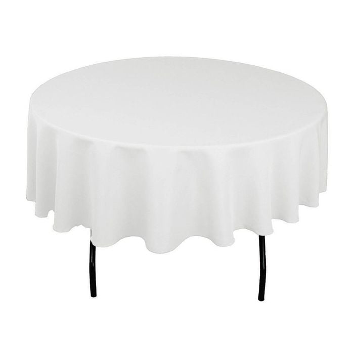 Just Party Linen Tablecloth Round 230cm (Diameter) Round - White