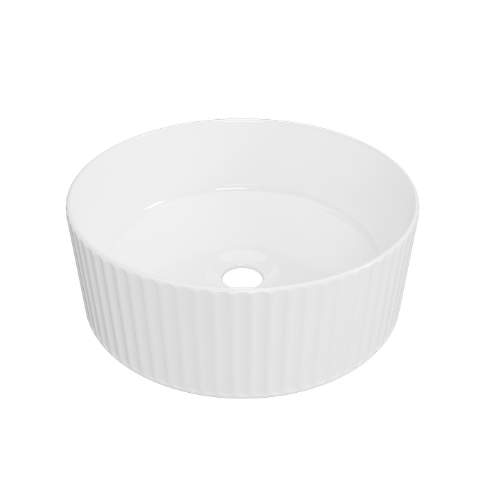 New England Joinery 365mm White Gloss Allure Flute Basin