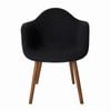 SK Designer Living | Replica Eames DAW Hal Inspired Chair | Fabric & Walnut - Charcoal