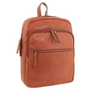 Pierre Cardin Vintage Leather Business/laptop Backpack Bag 29x35cm Cognac