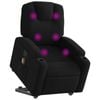 vidaXL Stand up Massage Recliner Chair Office Armchair Single Sofa Black Fabric