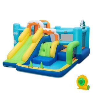 Costway 7-in-1 Inflatable Bounce Castle With Blower Blue