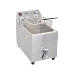 Apuro Single Tank Single Basket 8Ltr Countertop Fryer with Timer 2.9kW