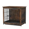 BingoPaw 80.5x59x70cm Dog Kennel Heavy-duty Dog Cage Crate Brown
