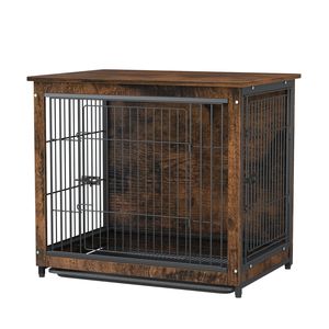 BingoPaw 80.5x59x70cm Dog Kennel Heavy-duty Dog Cage Crate Brown