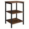 Lifebay 3-tiers Bedside Table - Wood Storage Rack
