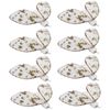 8PK Urban Moth Clip Christmas Decoration Ornament 9cm White/Gold