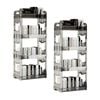 SOGA 2X 38x24cm Clear 4-Tier Bookshelf Storage Organizer