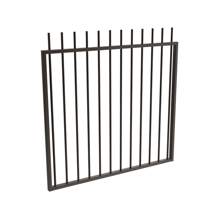 ProtectorAl 800 - 1200 x 1200mm Black Aluminium Pool Gate Picket Top - Black