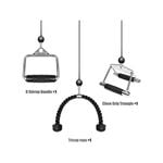 3 in 1 Gym Cable Attachment set Close Grip + Tricep Rope Extension + D handle - close grip + Rope + D handle