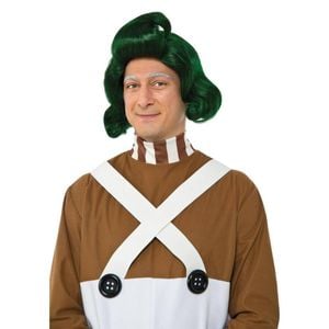 Oompa Loompa Wig for Adults – Official Licensed Willy Wonka Halloween Costume Accessory, Green Colour, ADULT