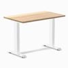 Desky Fixed Height Mini White Ash Hardwood Desk 1000 x 600mm White Frame
