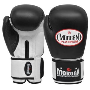 Morgan V2 Platinum Leather  Sparring Gloves[black  14oz]