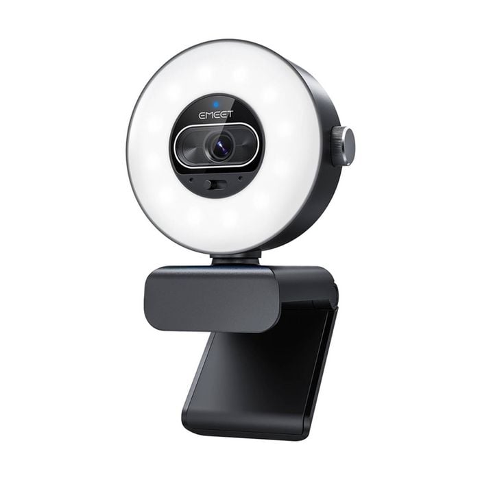 Emeet Smartcam S600l 4k Streaming Webcam Built-in Ring Light Dual Microphones